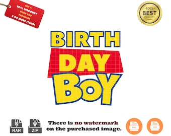 Toy Story Birthday Boy SVG PNG Clipart: Buzz Lightyear Theme (Digital Download)