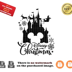 Christmas Disney SVG | Merry Christmas Svg | Disney Christmas  | Christmas Disney Character Svg | Silhouette Svg and Png