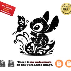 Stitch Svg | Butterfly | Lilo and Stitch Svg | Angel svg | Silhouette svg | Tumbler svg | stitch Tumbler svg | Cartoon Svg Instant Download