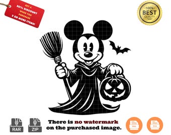 Mickey Mouse Halloween SVG: Trick or Treat Ghost (PNG, SVG)