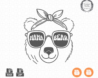 Mama Bear SVG: Mother's Day Shirt Design (SVG, PNG)