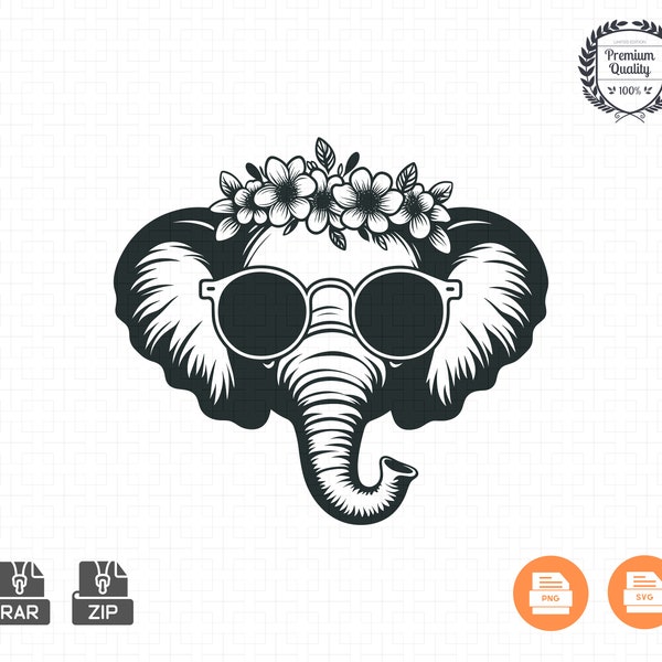 Elephant Svg Animal Svg Baby Shower Svg Cute Elephant Svg Files for Cricut Animal Silhouette Sweet Elephant Svg Digital Download