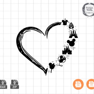 Park Heart SVG featuring Family Vacation SVG. Includes PNG and vector files for Cricut and Silhouette. Instant download available.