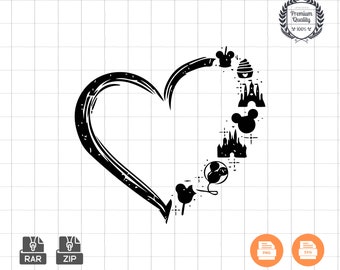 Park Heart SVG: Gráficos vetoriais de férias em família (download digital)