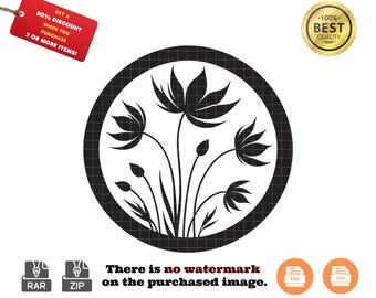 Borda de prado de flores silvestres SVG: arquivo de corte de clipart floral (download digital)