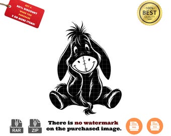 Eeyore Svg | Eeyore Png | Winnie the Pooh PNG and SVG Files | Easy to Cut