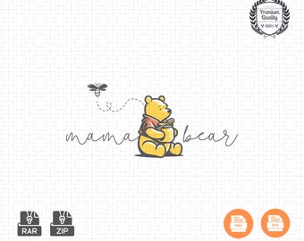 Retro Mama Bear SVG: Mother's Day Shirt Design (Digital Download)