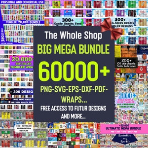 Zugriff auf den gesamten Shop und lebenslange Updates, Mega-Bundle mit mehr als 60.000 Bildern – Clipart, digitales Papier, PNG-Dateien – unbegrenzter lebenslanger Zugriff auf den gesamten Shop