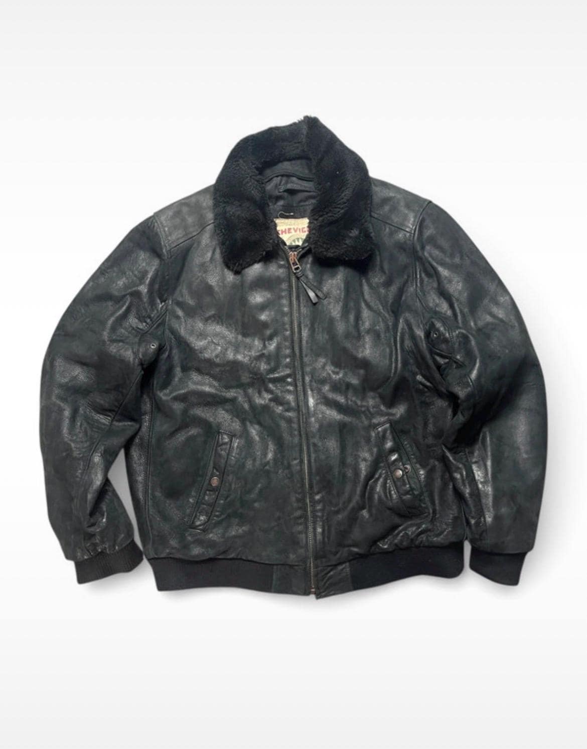 Vintage Mens Leather Chevignon Jacket - Etsy