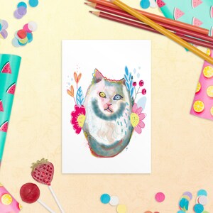 Carte postale chat Zarca
