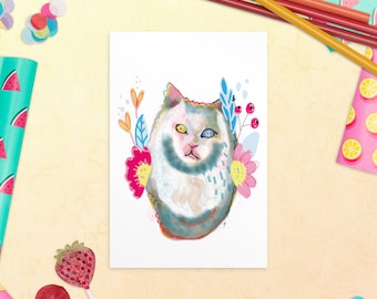 Zarca cat postcard