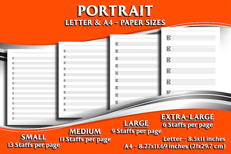 Printable Blank Alto Clef Sheet Music Alto Clef Staff Paper Etsy