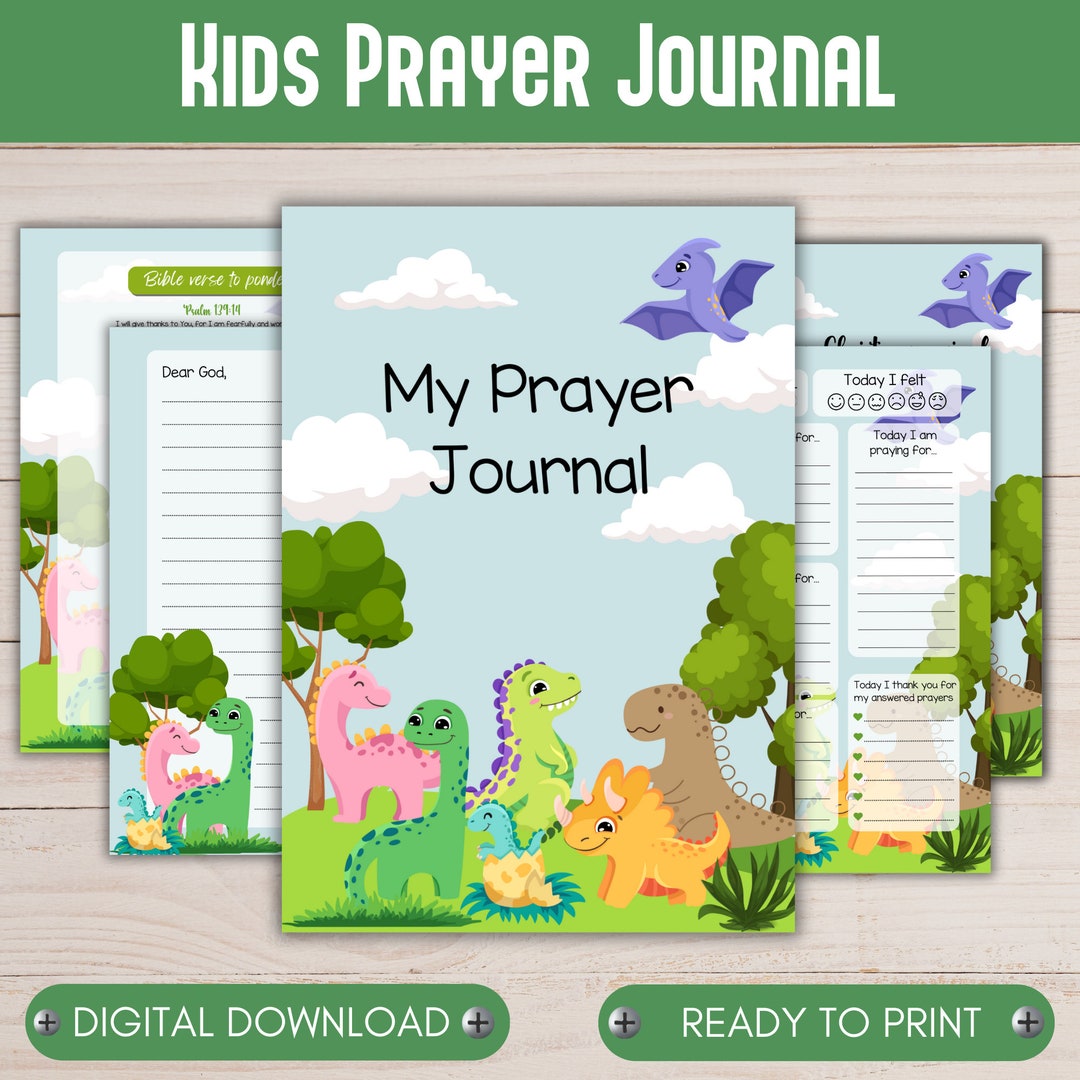 Printable Kids Prayer Journal, Faith Journal for Kids, Prayer Diary for ...