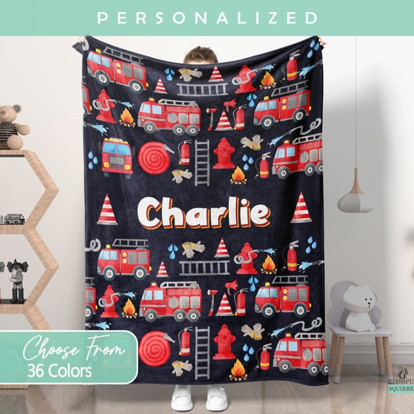 Fire Truck Blanket Etsy
