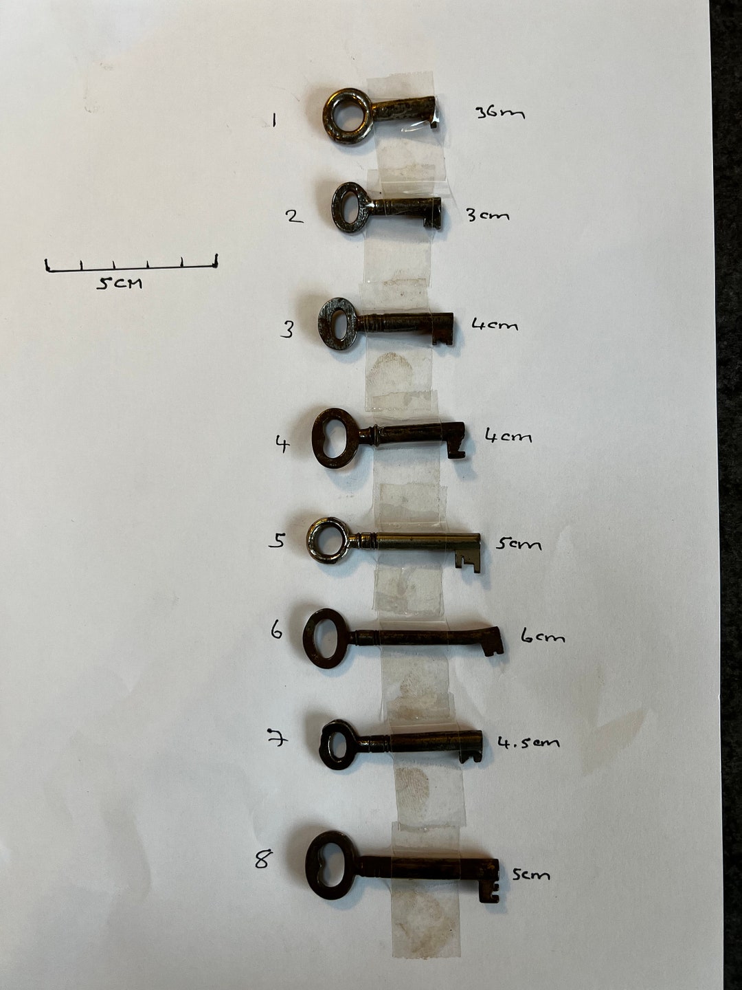 Old Vintage Metal Keys, Antique Key, British Key, Vintage Metal Key