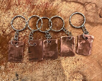 Custom made copper keyring blanks x 5 for engraving, etching, stamping etc
