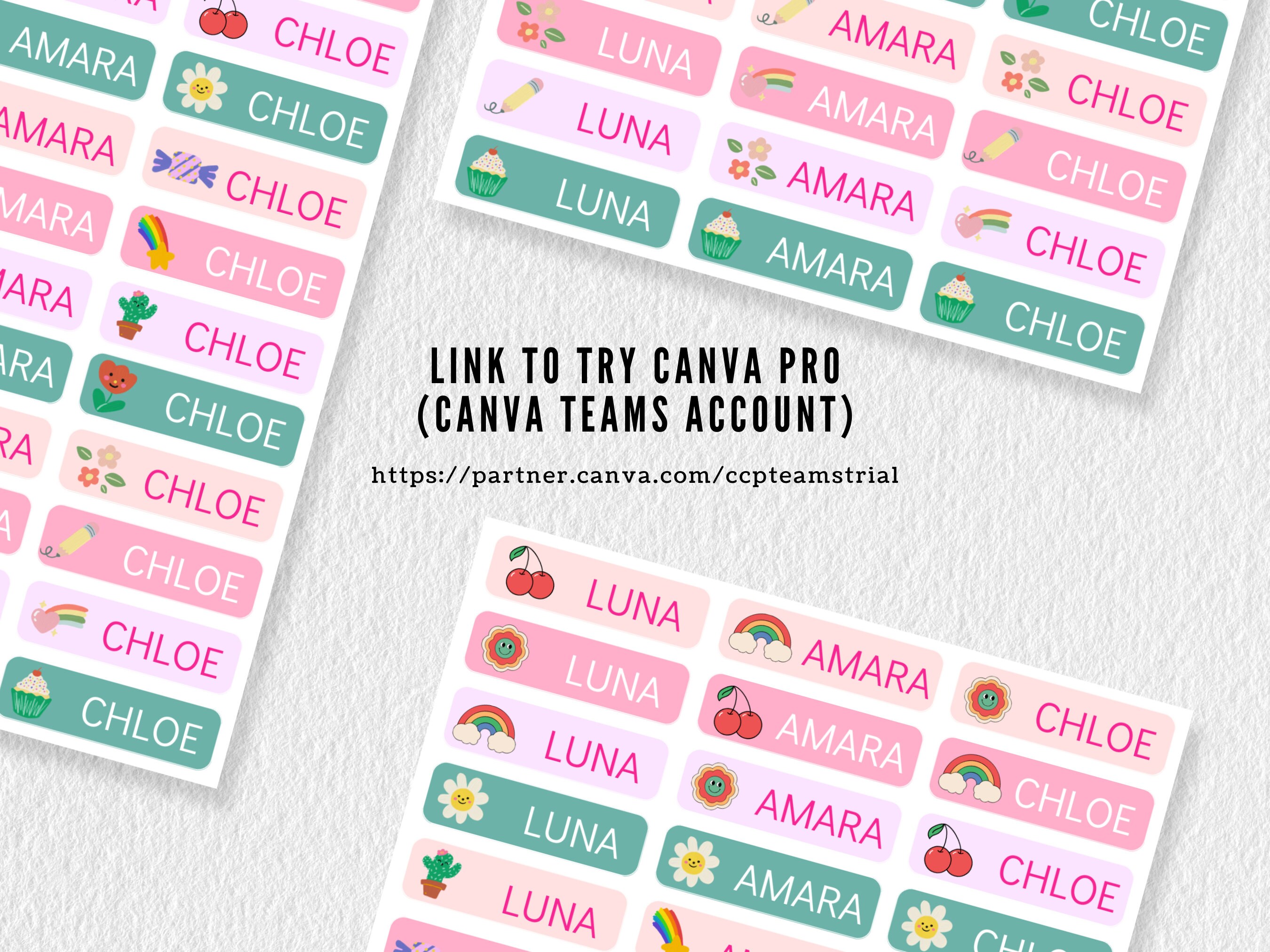 Printable School Supply Name Labels | Name Tags for School | Back to ...