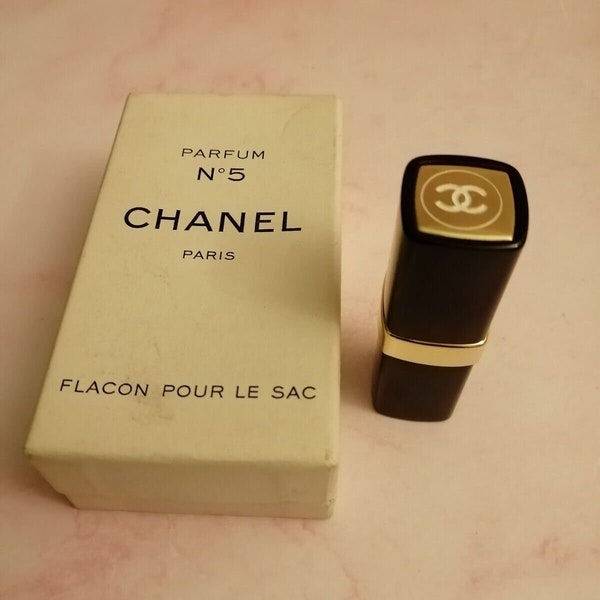 Rare vintage chanel no 5 flacon pour le sac dab on parfum in original box 5-7 ml