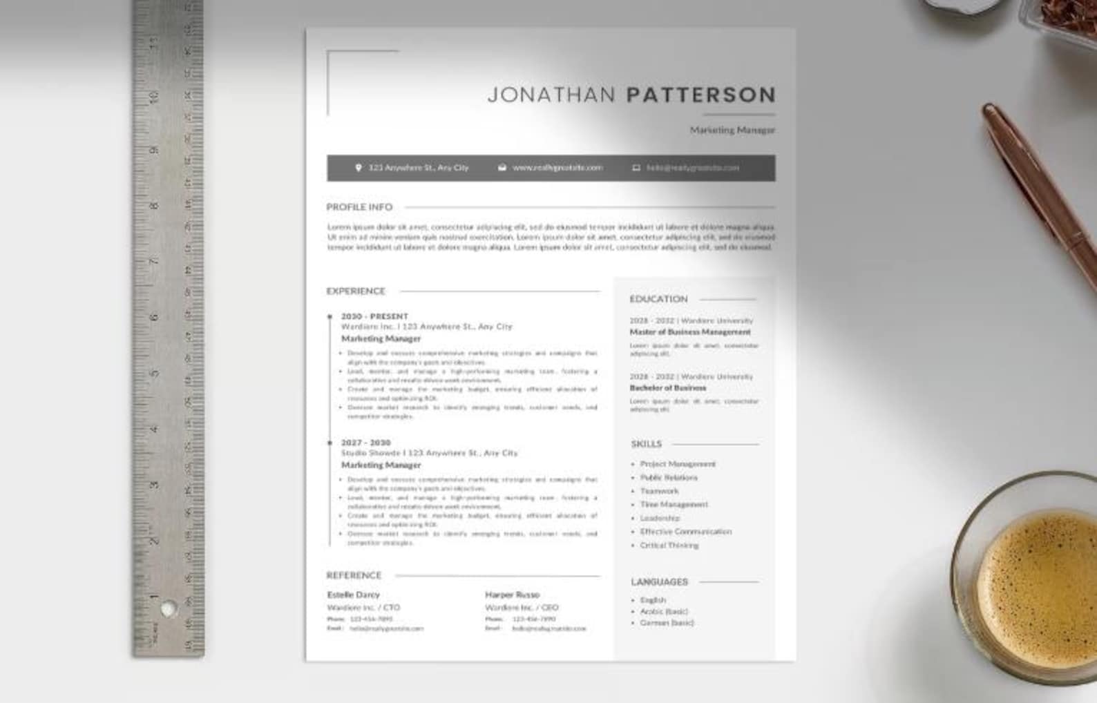 Minimalist Resume Template for Canva Instant Download & Easy to Edit - Etsy