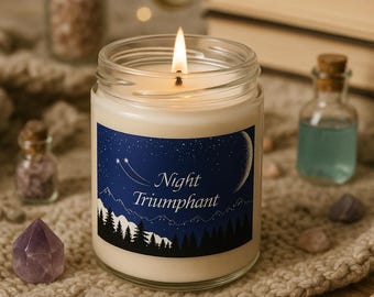 Velaris Bookish Candle - Scented soy candle Night court, Smells like Rhysand Gift for Readers Bookshelf decor Bookish gift for friends