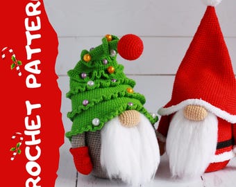Häkelanleitung Zwerge / Amigurumi Weihnachtswichtel / Häkelanleitung in Englisch und Französisch