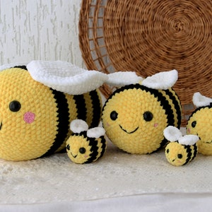 Crochet bee decor amigurumi Pattern Bumble bee image 10