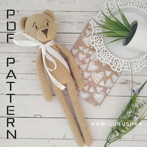 Amigurumi MUSTER Teddybär Schnittmuster für skandinavisches Kinderzimmer und 1.Geburtstag Stofftier Plüsch