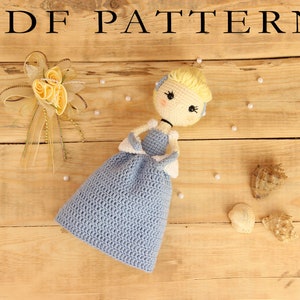 Crochet doll PATTERN princess amigurumi doll for baby girl nursery