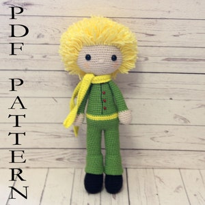 The Little Prince amigurumi doll PATTERN crochet toys for boy nursery decor and kids room decor. le petit prince amigurumi pattern