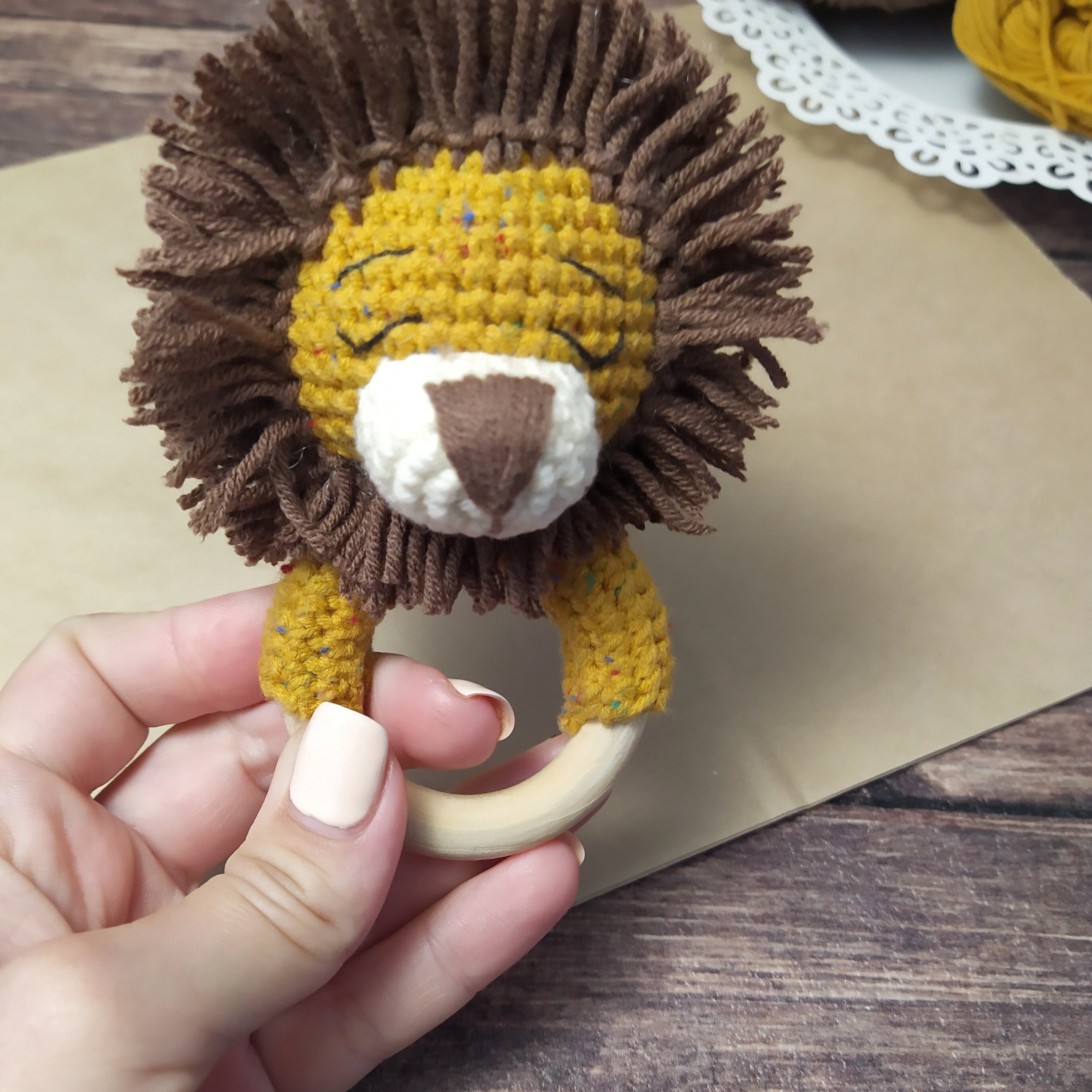 Baby Rattle Crochet LION King PATTERN Crochet Teether - Amigurumi ...