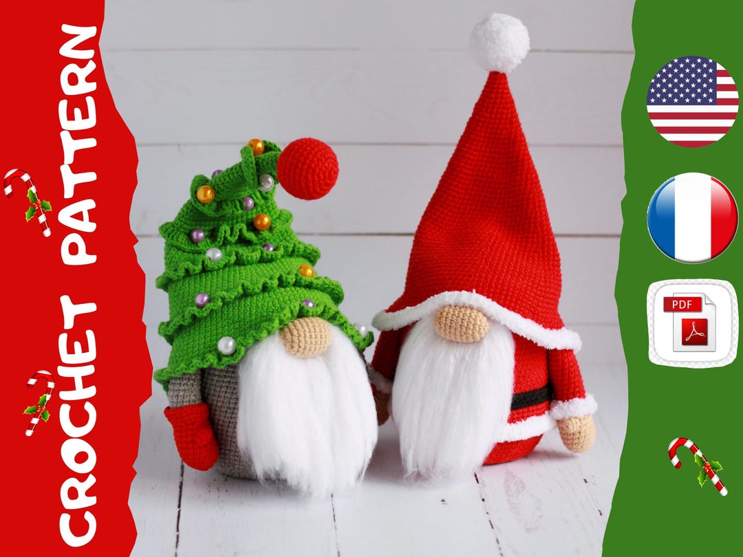 Crochet Pattern Gnomes / Amigurumi Christmas Gnomes / Pattern in