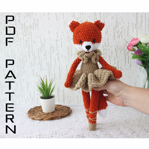 Amigurumi PATTERNS fox gifts stuffed animal toy - easy amigurumi dolls fox decorations