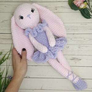 Crochet PATTERN stuffed bunny toys for baby girl nursery. Ballerina doll Easter bunny for bunny nursery. Crochet doll stuffed animal easter image 4