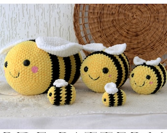 Crochet bee decor amigurumi Pattern - Bumble bee