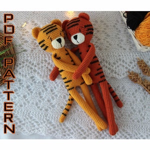 MUSTER Tiger Amigurumi Spielzeug Safaritiere