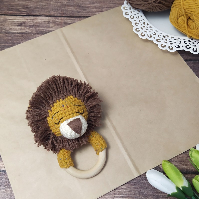Baby Rattle Crochet LION King PATTERN Crochet Teether - Amigurumi ...