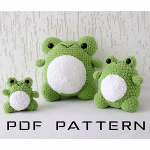 Frosch Plüsch Amigurumi MUSTER Plüschtier Schlüsselanhänger Häkelkissen - Süße Tiere Frosch und Kröte