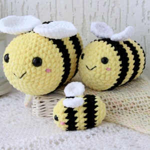 Crochet bee decor amigurumi Pattern Bumble bee image 7