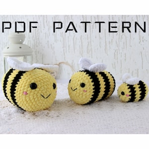 Crochet bee decor amigurumi Pattern Bumble bee image 2