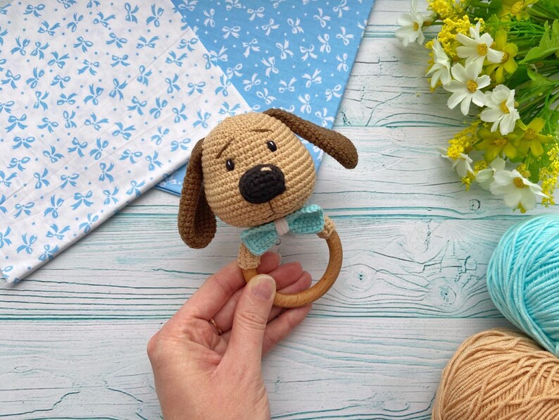 Crochet Pattern Rattle Puppy / Amigurumi Rattle / Gift Crochet Pattern ...