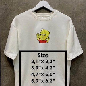 Bart Simpson Embroidery File Design,Bart Simpson Patch,Simpson Embroidery,Cartoon Embroidery,Meme Embroidery File,Retro Cartoon Patch