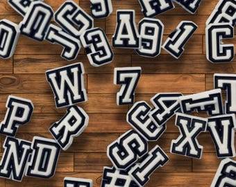 White and Pink Letters and Numbers Croc Charms for Clogs