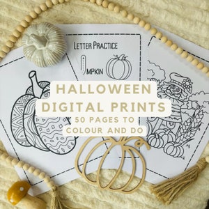 Digital Halloween Colouring and Activity Pages for children and toddlers