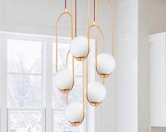 Cluster pendant lights, Stairwell Lighting, Candelier, Chandelier lighting, Stairway Chandelier,Entryway Lighting,Staircase Chandelier Light