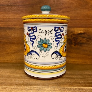Jarra para café Raffaellesco Majolica, cerâmica italiana, feita à mão em Deruta, Úmbria, Itália