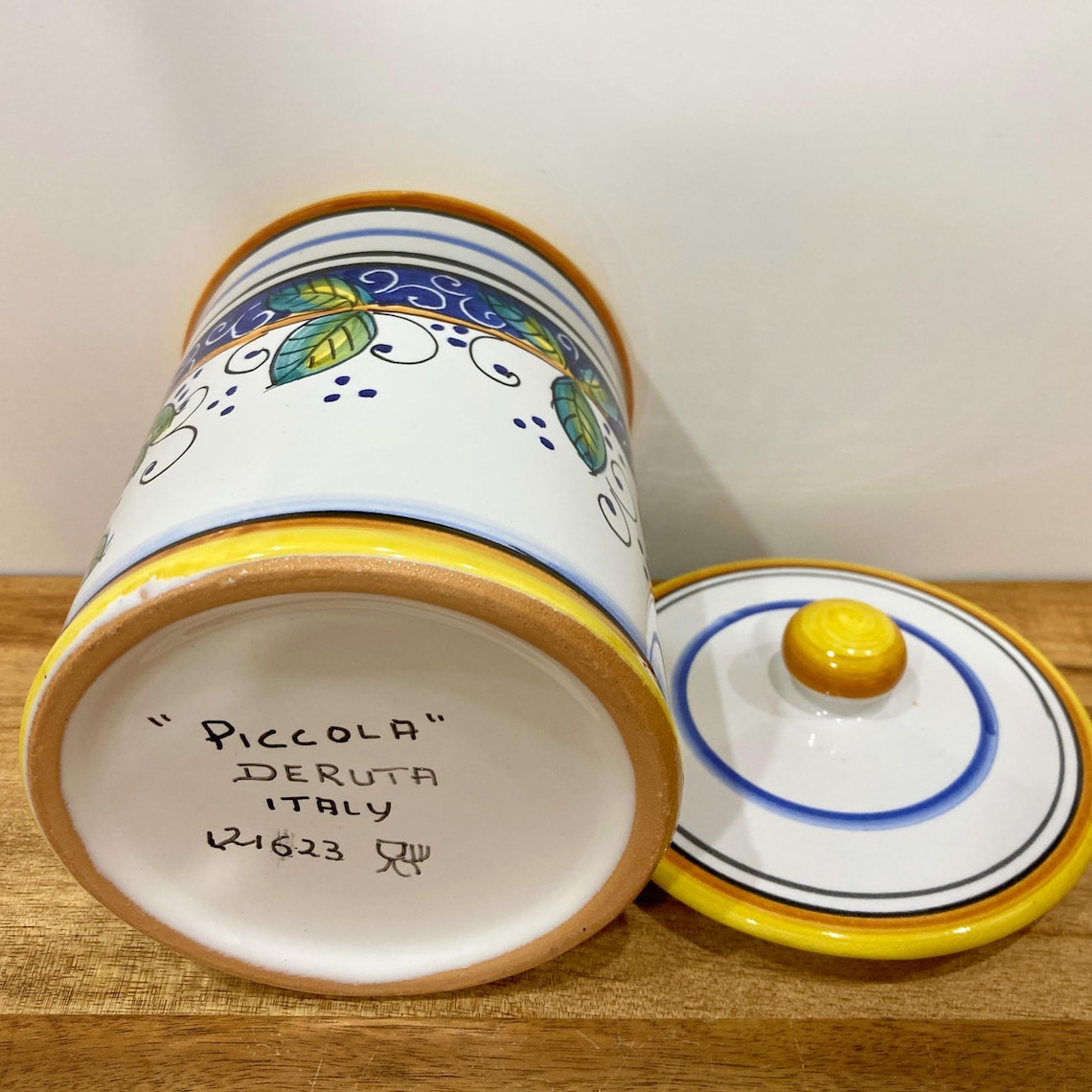 Lemons Majolica Italian Ceramic Pottery Sale Salt Jar Canister ...