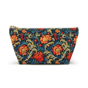 Vintage Floral | William Morris Inspired | Makeup Bag | Victorian Pouch | Travel Toiletry Organizer | Bohemian Accessory Pencil Case