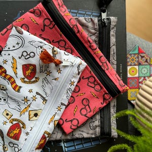 Harry Potter Handgemachte Stofftasche, mittelgroße Make-up-Tasche, Familienpasshülle, Federmäppchen, Muttertagsgeschenk, Beutel made in Cambridge