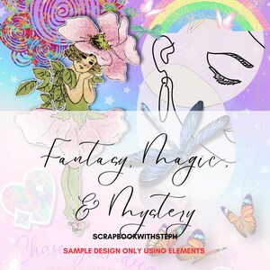Magische druckbare Freuden: 100 Fantasy und magische Elemente, Junk Journal Kit, Scrapbooking Kit, digitaler Download, 8,5x11,Pdf format
