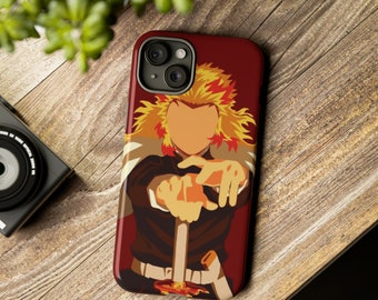 Kyojuro Rengoku Demon Slayer phone case / Tough Cases Kyojuro Rengoku / Iphone 15 pro max, Samsung Galaxy / Gift idea / Gift / Manga